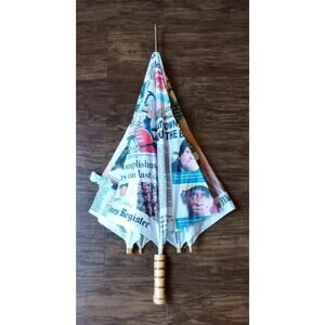 Newspaper Print Umbrella With Articles From The Des Moines Register 2009